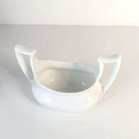 Vintage Paul Muller Selb Bavaria Porcelain White Cream and Sugar Set 1970s - Picture 6 of 7
